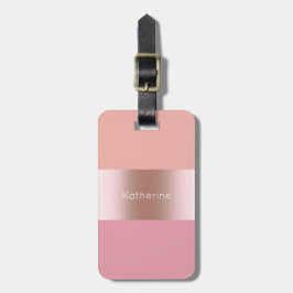 Rosa guld- rosa orange för elegant modern chick bagagebricka