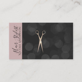 Rosa Guld Rosa Sax Svart Rosa Frisör Visitkort