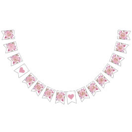  Rosa Guld Rustic Blommigt Elegant bröllop Vimplar