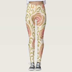 Rosa & Guld Sagobok Prinsessa Rosor Leggings