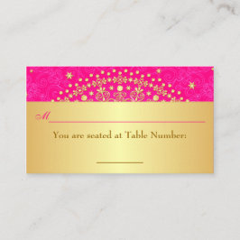 Rosa, Guld Scrolls, Stars Bröllop-platskort Placeringskort