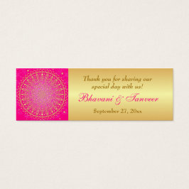 Rosa, Guld Scrollsar, Märkre för stjärnbröllop til Litet Visitkort