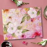 Rosa guld, skript vintage blommigt, vattenfärgssny pussel<br><div class="desc">Tillbringa en eftermiddag med att utmana din hjärna med detta vackra, romantiska pussel av blommigt i vintage. Vita, lila och mörk vattenfärgsblommor täcker över guld-skript på en underbar, mjuk rosa, guld-ved bakgrund. Gör en tänkvärd, unik present till någon speciell! Kommer i en speciell presentlåda. Du kan lätt anpassa det här...</div>