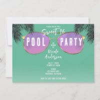 Rosa & Guld Solglasögon Teal Söta 16 Poolparty