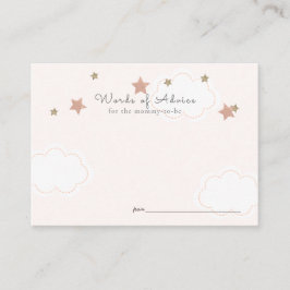 Rosa Guld Stars & Clouds Advice Tilläggskort