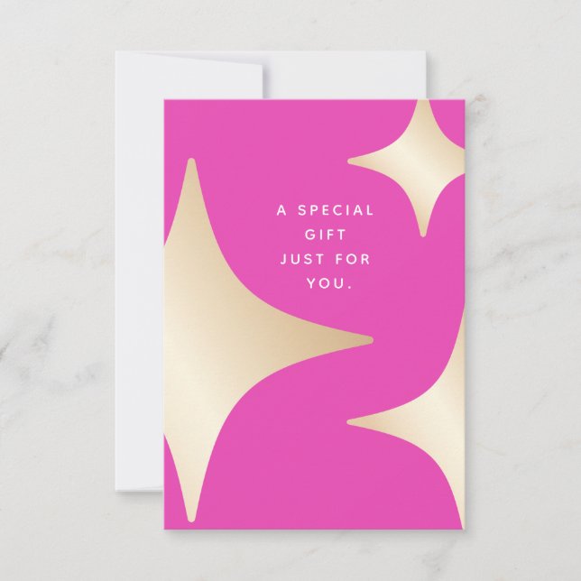 Rosa Guld Stars Gift-certifikat (Framsida)