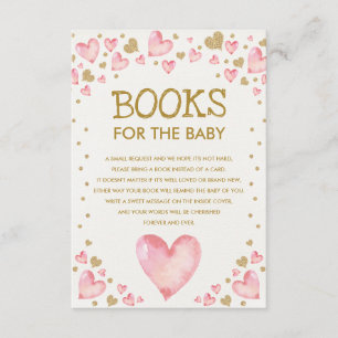 Rosa Guld SweBaby Shower Bokar för Baby Tilläggskort
