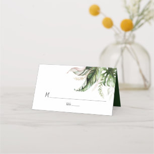 Rosa, Guld Tropical Grey Bröllop Placeringskort
