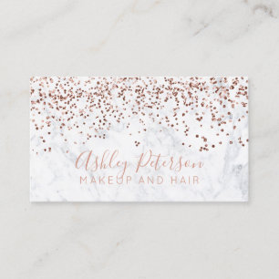Rosa guld- typografi för makeup för visitkort