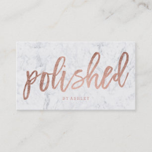 Rosa guld- typografimarmor för polerad elegant visitkort