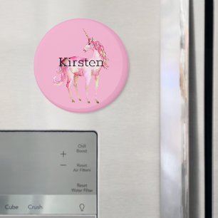 Rosa Guld Unicorn Magnet