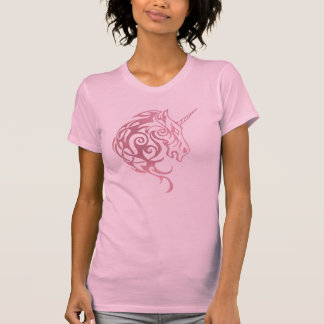 Rosa guld- Unicorn T Shirt