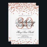 Rosa guld- vit för glitterkonfetti30års födelsedag inbjudningar<br><div class="desc">För Fauxglitter för elegant 30års födelsedag rosa guld- mall för inbjudan för vit för konfettiar. Underbar för 30års födelsedagpartyn och mer!</div>