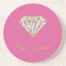 Rosa Guld Vit Glitter Diamant