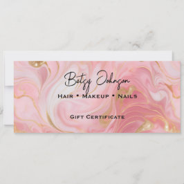 Rosa Guld Vita, marmorerade presentkort Inbjudningar