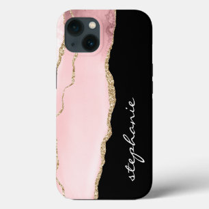 Rosa Guld Watercolor Agate-Personlig