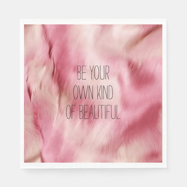 Rosa Guld White Animal Pappersservett (Framsidan)