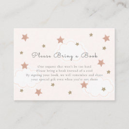 Rosa Guldstjärnor & Moln Vänligen ta med en bok Tilläggskort