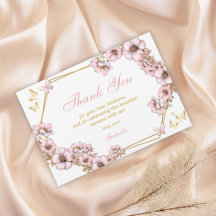 Rosa Guldtiara Fjäril Quinceañera