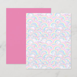 Rosa Gult Aqua Rainbows Stars Scrapbook Papper