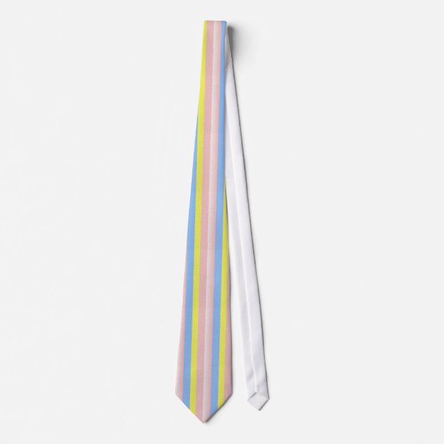 Rosa Gult Blue Stripe Tie Slips (Framsida)