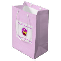 Rosa Gult Cattleya Orchid Mors dag Gift Bag