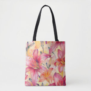 Rosa Gult Daylilies Tygkasse