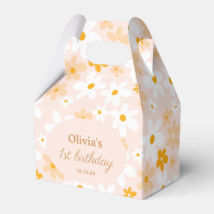 Rosa Gult Groovy Daisy Birthday Presentaskar