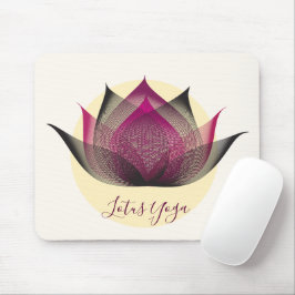 Rosa Gult Lotus Flower Art Elegant Unique Yoga Musmatta