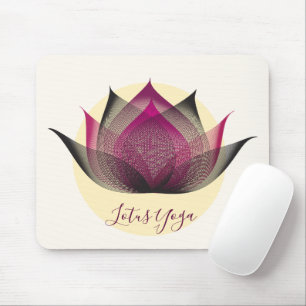 Rosa Gult Lotus Flower Art Elegant Unique Yoga Musmatta