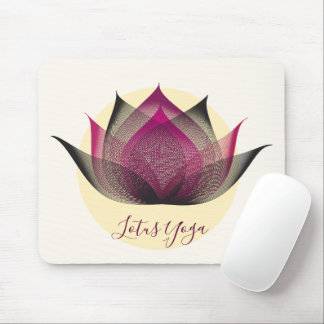 Rosa Gult Lotus Flower Art Elegant Unique Yoga Musmatta