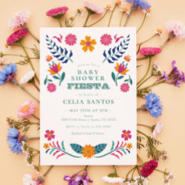 Rosa Gult Mexican Fiesta Baby Shower Inbjudningar