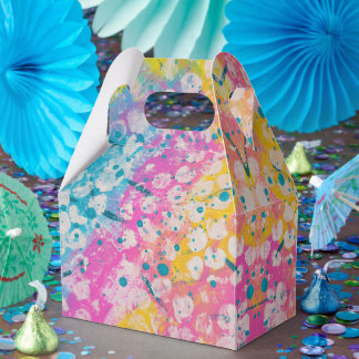 Rosa, Gult och blå abstrakt design Presentaskar