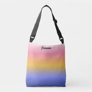 Rosa Gult och Blått Gradient Axelväska
