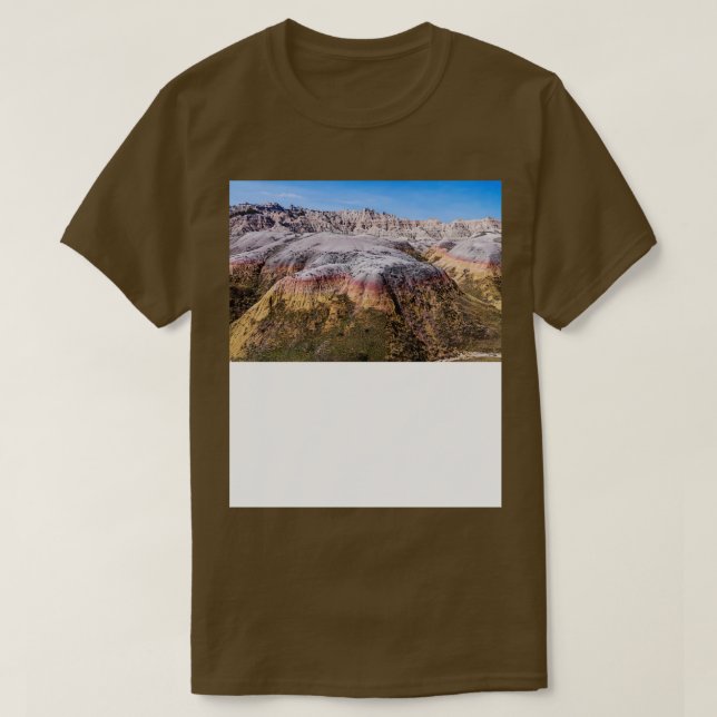 Rosa gult och grönt backe t shirt (Design framsida)