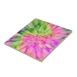 rosa Gult och Grönt Färgämne Kakelplatta