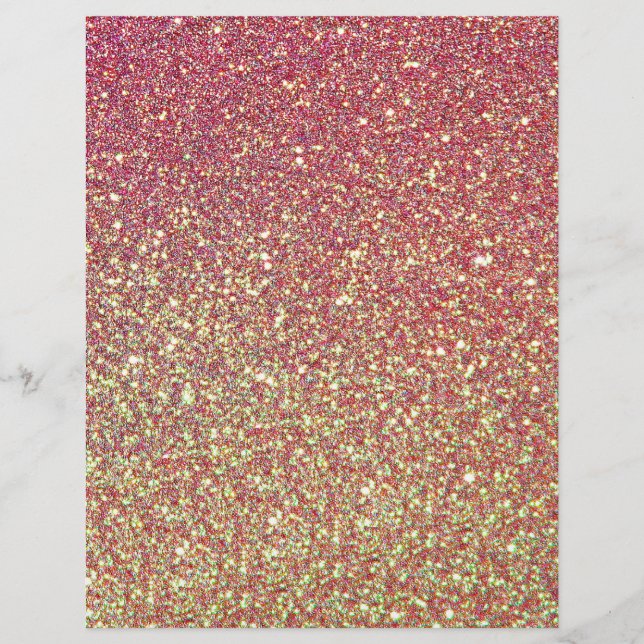 Rosa Gult Ombre Glitter Background (Framsida)