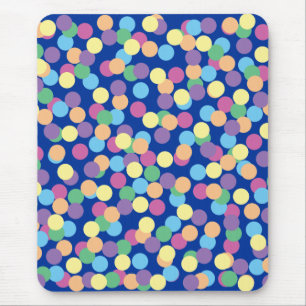 Rosa Gult Orange Grönt Blue Lila Polka-Dots Musmatta