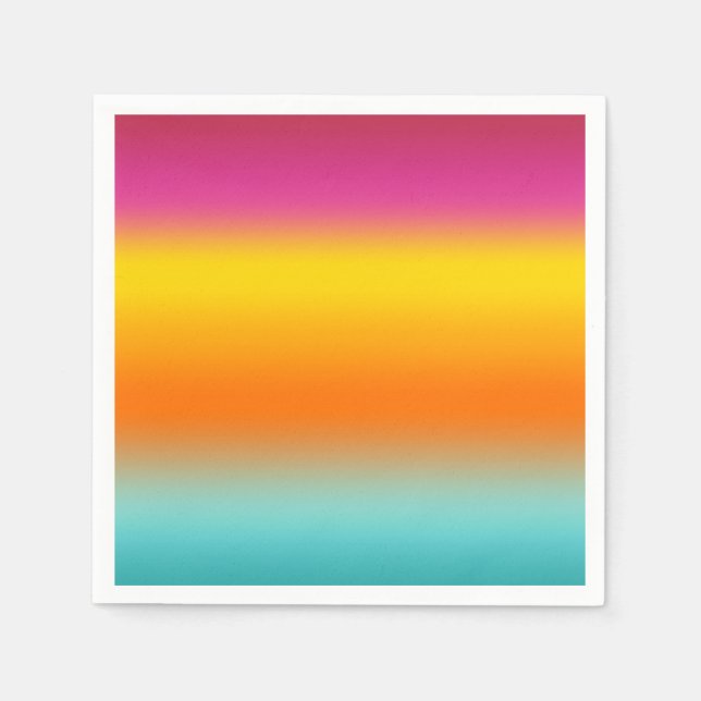 Rosa, Gult, Orange, kalk Pappersservett (Framsidan)