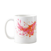 Rosa Gult Stänk Konstnärliga konstnärliga verk