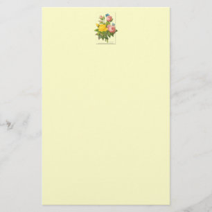 Rosa Gult Vintage Ro Stationery Brevpapper