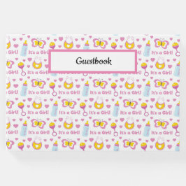 ROSA GULT VIT DESS POSTER I BABY GÄSTBÖCKER