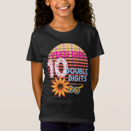 Rosa Gult VSCO Girl Dubbla Digitets födelsedag T Shirt