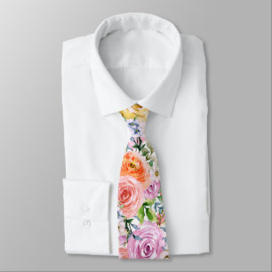 Rosa Gult White Orange Ro Flowers Mönster Slips