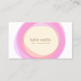 Rosa Gult Zen Circle Salon Spa Visitkort