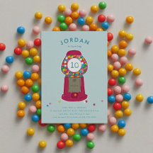 Rosa Gumball Maskin Candy Bubble Gum Birthday