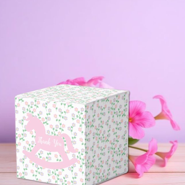 Rosa gunghäst flicka baby shower presentaskar (Skapare uppladdad)