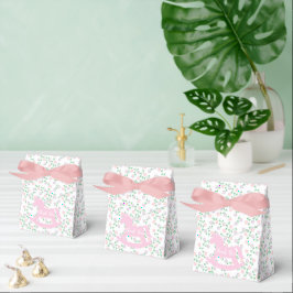 Rosa gunghäst flicka baby shower presentaskar