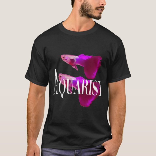 Rosa Guppy Fisk T Shirt (Framsida)