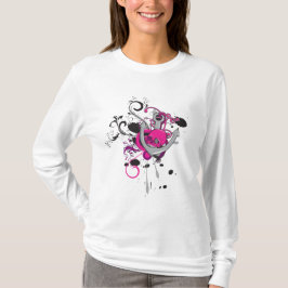 rosa Gutto-skalle och ansarvektorkonst T-shirt
